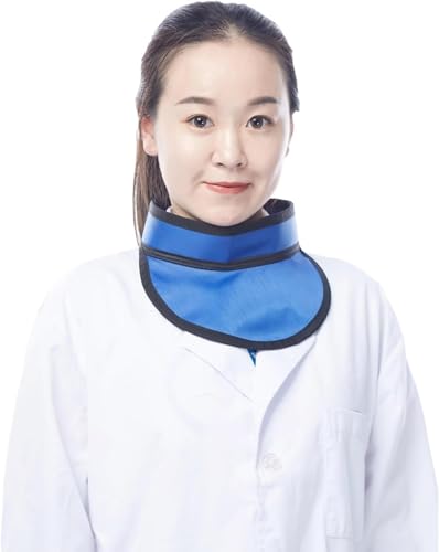 KAnduo Röntgen-Schutzkleidung Schilddrüsenhalsband for Röntgenschutz mit Klettverschluss Schutzabdeckung for den Hals mit Blei-Röntgenstrahlen Einheitsgröße Blau 0.5 mmpb