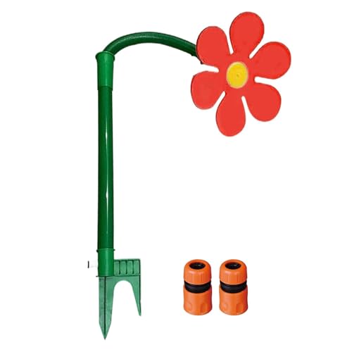 Sprinkler Blume Garten 6 m Reichweite 360 Rasensprinkler Tanzende Blume Spritzblume Bewässerung Sprenger beweglich Rasensprenger Gartensprenger für Hof Garten Rasen 105 x 28 x 28 cm C