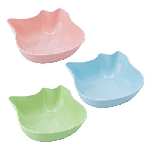 Futterschüssel Katze Futternapf Katze Futterschüssel Katze 3er Futterschüssel Katze Plastik Katzen Näpfe Katzennapf Set 3 Futternäpfe und Wassernäpfe Pink Blau Grün