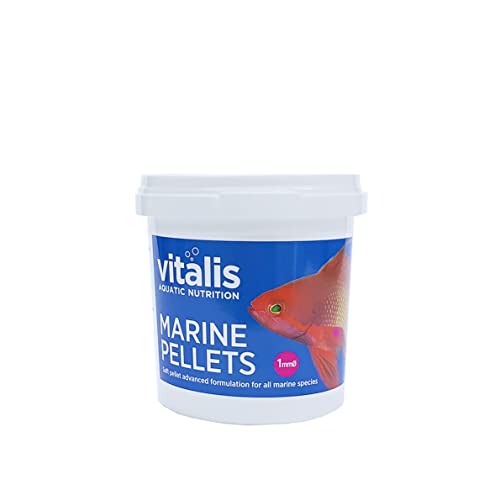 VITALIS Marine Pellets Fischfutter Aquarium 70g Fischfutter Aquarium Pellets für Marine Fischarten - hochverdaulich und ausgewogen - Vitamine und Mineralien