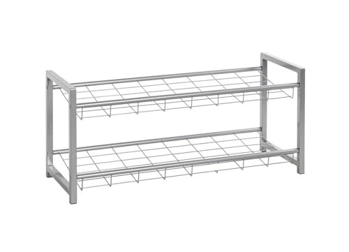 HAKU Möbel Schuhregal alu Metall - Maße B 80 cm x H 38 cm x T 30 cm Style Modern