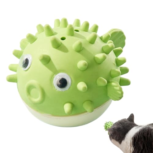 Katzenball für Katzen an der Wand befestigte Katzenbälle Rollen Bälle für Fisch für Katzen Katzenzahnreinigungsspiele Innenunterhaltungsset
