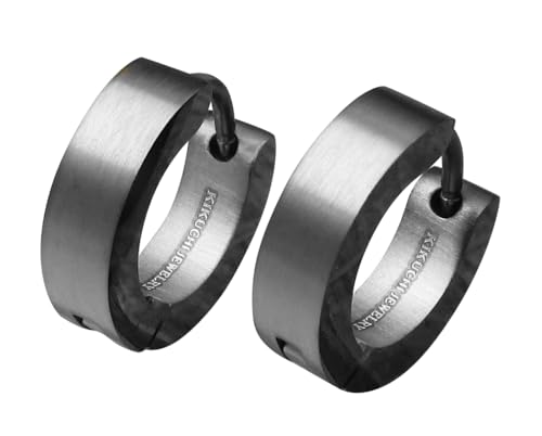  Herrenäbchen Klapp Creolen Kantig Eisenschwarz Hochglänzend 13 18 auch für Damen 13 4 4