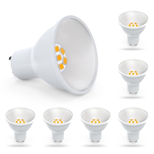 Eco.Luma 5W GU10 LED Lampen 3000K Warmweiß 800 Lumen Glühbirnen Ersetzen 80W Halogenlampen Abstrahlwinkel 110 Leuchtmittel led Spots Nicht Dimmbar Energiesparlampe 6er-Pack
