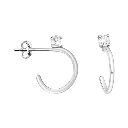 SOFIA MILANI - Damen Ohrringe 925 Silber - mit Zirkonia Stein - Steck Creolen Ohrstecker - 21126