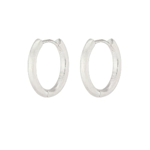 Mini Creolen Silber 925 Matt Damen Herren Schmcuk Rund Ohrringe