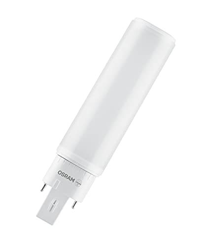 OSRAM DULUX D 13 LED-Lampe für G24D-1 Sockel 6 Watt 600Lumen Warmweiß 3000K rotierbar Ersatz für herkömmliches 13W-Dulux Leuchtmittel