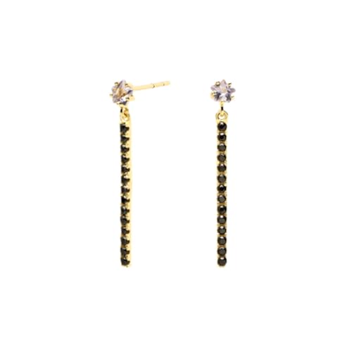 KJHFD Jewellery Damen-Silberohrringe 100% 925er Sterlingsilber Cz-Hänge-Creolen luxuriöser Bling-Charm edler Schmuck Accessoires für Frau Party Verlobungsgeschenk Jewelry