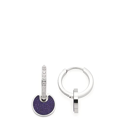 Loreto 1 Stück silberfarbene Klapp Blaufluss Zirkonia besetzte Damenschmuck 022157