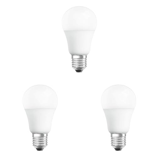 Osram Dimmbare LED Lampe mit E27 Sockel Warmweiss 2700K klassische Birnenform 10.5W Ersatz für 75W-Glühbirne matt LED SUPERSTAR CLASSIC A Packung mit 3
