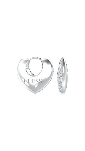 Guess Damen-Ohrringe Creolen Kristall-Herz JUBE05207JWRH