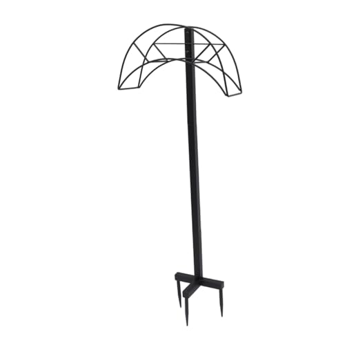TOYANDONA Robuster Metall Gartenschlauchständer mit Abnehmbarem Schlauchhalter Wetterfest und Freistehend Mobiler Schlauchhalter für Gartenbewässerung und Saubere Außenaufbewahrung