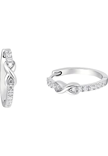 S.Oliver Damen-Creolen 925er Silber 22 Zirkonia One Size 88757718