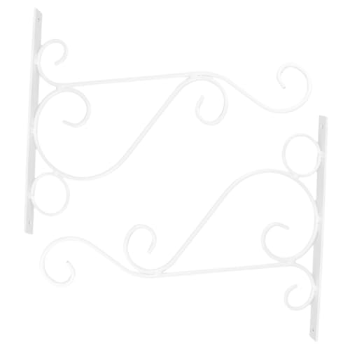 Gatuida 2 Stück Metallhaken Blumen-Wanddekoration Gartenschlauchhalter Halterungen für Blumentöpfe Gartenwandhaken Liner graceling vogelfutterstelle planzständer Pflanzenhalterungen Weiß