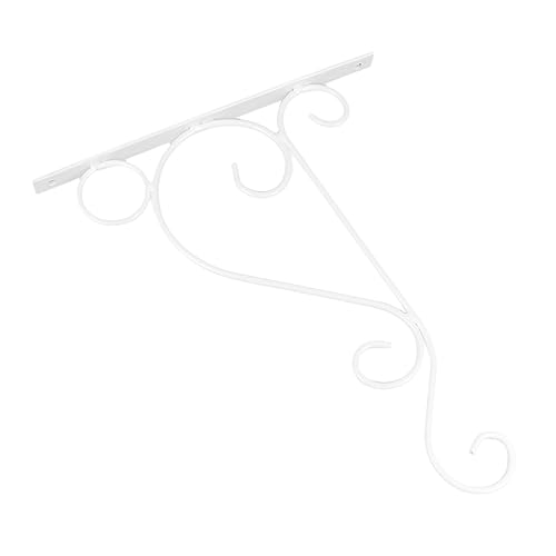Kisangel 2 Stück Metallhaken Hängende Pflanzenkörbe Halterungen Für Blumentöpfe Schwenkbare Haken Korb Gartenschlauchhalter Hochbeet Im Garten Hanging Pflanzer Geländer Gartenwandhaken Weiß