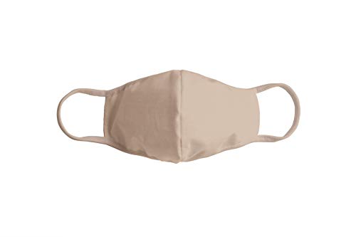 Mundmaske aus Baumwolle waschbar bis 90 Grad - Design Stoffmaske wiederverwendbar - Maske für Erwachsene Beige