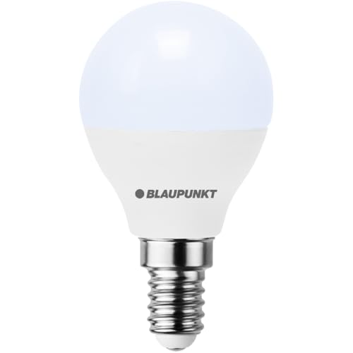 Blaupunkt LED Lampe G45 Golfball E14 Sockel 6W Ersatz für 50W Glühlampen Kaltweiß 6000K kaltes Licht nicht dimmbar 595 lumen Glühbirnen Raumbeleuchtung 1 Stück 1er Pack
