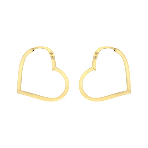 CARISSIMA Damen-Creolen 9 Karat 375 Gelbgold Heart 1.53.4519