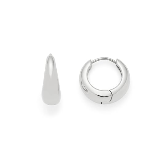 JEWELS BY LEONARDO Ohrringe Ciao Clothilde 1 Paar Creolen aus silberfarbenem Edelstahl opulente tropfenförmige Klapp-Kreole Schmuck Geschenk für Frauen 025740