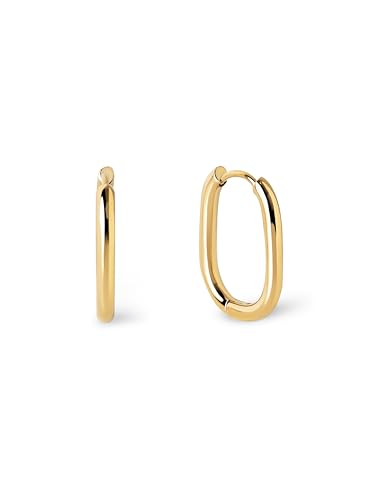 SINGULARU - Bossa Creolen. Edelstahl mit 18 Kt Vergoldeter Beschichtung. Schmuck für Damen.