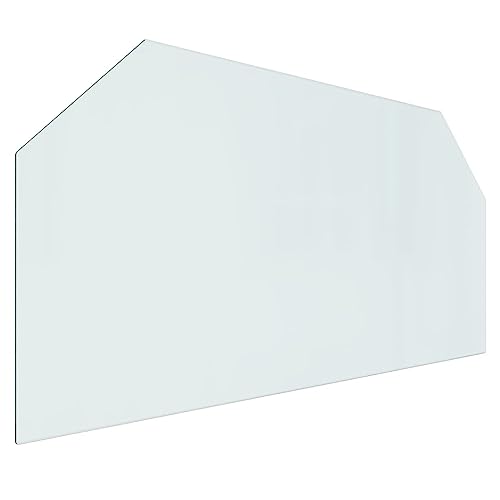 vidaXL Kaminofen Glasplatte Kaminplatte Kaminglas Ofenglas Bodenplatte Funkenschutzplatte Glasbodenplatte Kaminbodenplatte Sechseck 120x60cm