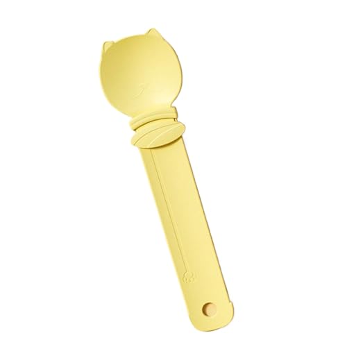 QUXVUIS Hundefutterspender rutschen und drücken ohne Rückstände ABS Katzen Fleischbällchen Spender automatischer Futterautomat für Katzen Gelb