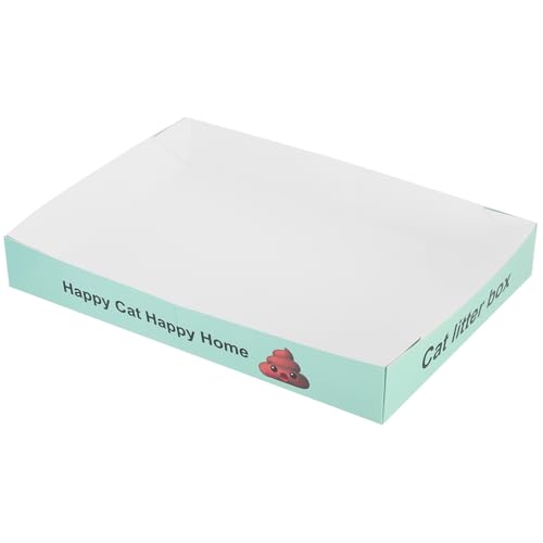 ERINGOGO Einweg -Katzen -Katzentopfer Einweg-Katzenkisten Katzenstreu -Liner kleine Katzentoiletten Katzenstreuboxen Kätzchenzubehör Katzen-PIPI-Schild Mülleimer Katzenboxen Papier Hellgrün