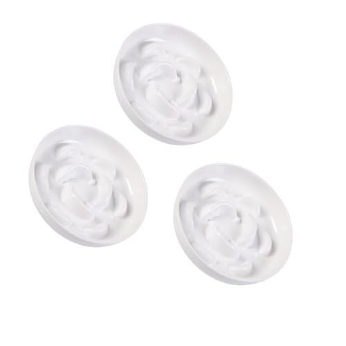 Antischlingnapf für 3er Set   Katzennäpfe aus Melamin   Interaktive Fressnäpfe im Labyrinth Design   Futternäpfe für langsame Fütterung   Weiß 3