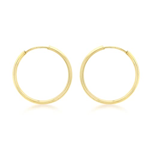 CARISSIMA Damen-Ohrringe 9 karat gelb Gold Plain Tube Round Creole - 1.52.1939