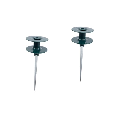 BESPORTBLE 2 Stück Wasserrohrklemme Führungsrad Schlauchdüse Schlauchhalter Für Den Außenbereich Gartenhaken Sprinkler Gartenführung Spike Gartenschlauchanschluss Soaker Schlauchführung Pool