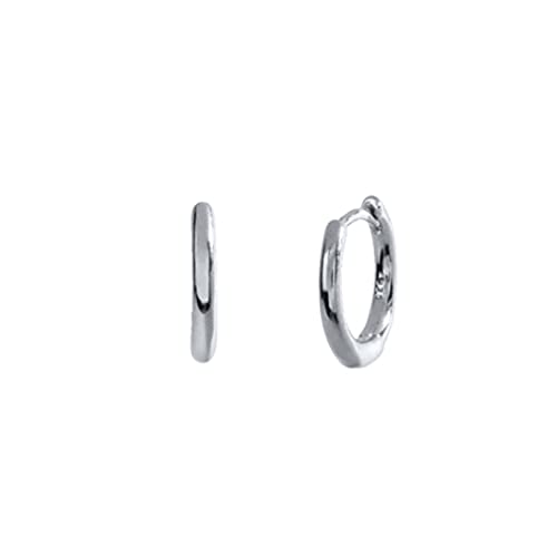 KJHFD Jewellery Damen-Silberohrringe 925er-Sterlingsilber Bling-Regenbogen-Zirkon-Creolen-Ohrring für Frau Valentinstag Verlobungsgeschenk Geburtsstein Pendientes Jewelry