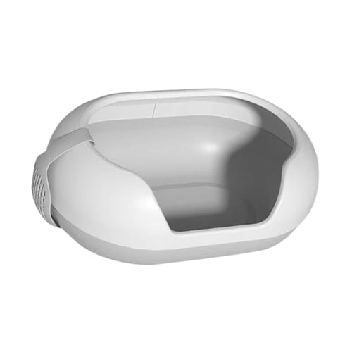 Baoblaze Tragbare Katzentoilette extra groß niedriger Einstieg leicht zu reinigen offene Oberseite