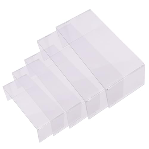 JECOMPRIS 5 Stück Teiliges Acryl Schuhhalter U förmig Transparent Schuhregal Display Ständer für Laden Verkaufsfläche und Zuhause Stapelbar Verschiedene Große Langlebig und Vielseitig
