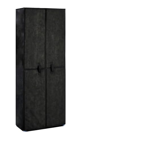 Gecheer Schuhschrank Schwarz 60x30x166 cm Stoff Schuhregal Schuhablage für Eingangsbereich Wohnung Studentenwohnheim und Ordnungsliebende Haushalte282463