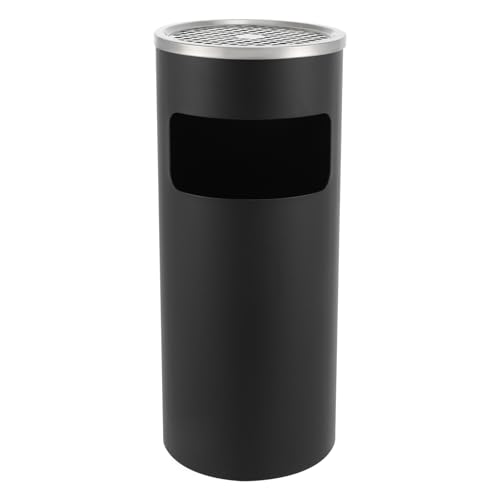 LENJKYYO 2in1 mit Mülleimer 30L Stand Innenßen Mülleimer Draußen Herausnehmbarem Abfalleimer 25 60 cm Schwarz