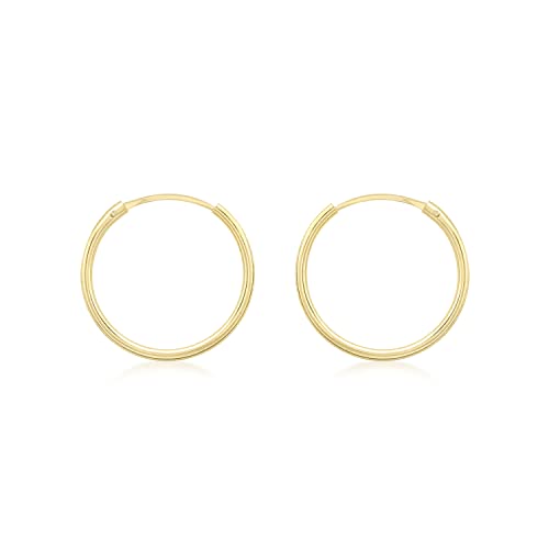 Carissima Gold Damen 1.2 mm 15 mm Sleeper Creolen 9k 375 1.53.9809