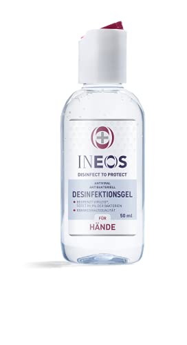 INEOS Desinfektionsgel Hand-Desinfektion auf Alkoholbasis 1 x 50 ml ohne Duft