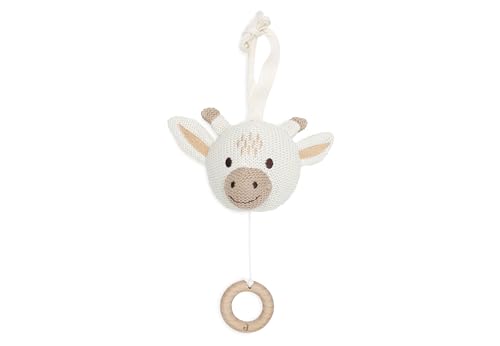 Jollein 043-001-67076 Stoff Spieluhr Giraffe weiß beige