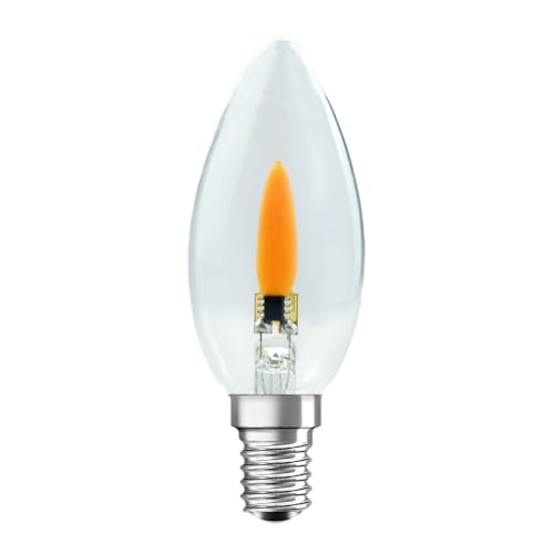 NCC-Licht LED Leuchtmittel Kerze C35 klar 1W E14 Flammeneffekt Ersatz für Flackerkerze