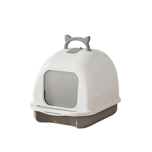 für mehrere Katzen Geruchskontrolle Vollständig geschlossene Katzentoilette große Katzentoilette spritzschutz- und desodorierende Toilette Haustierbedarf White