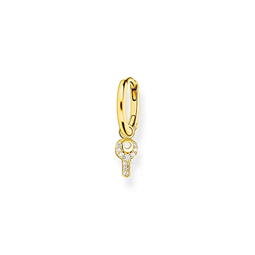 Thomas Sabo Damen Einzel Creole Gold Schlüssel Zirkonia 925 Sterlingsilber CR701-414-14
