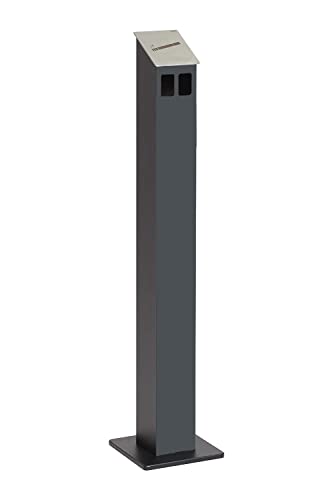 HISKA Standascher Aluminium Pulverbeschichtet Schwarz Ral 9005 fs