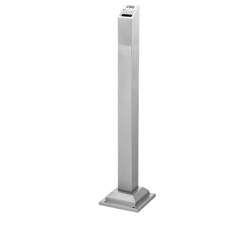 XOVP-023 Stehender Aschenbecher Silberner Aschenbecher for den Außenbereich bodenstehend Zigarettenlöscher Eimer Zigarettenkippen-Sammlung Edelstahl Aschersäule Draußen Standaschenbecher