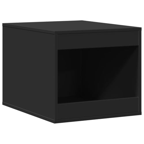 vidaXL Katzenklo Schrank Katzenschrank Katzentoilette Beistelltisch Katzenhaus Katzenmöbel Verstecktes Design Schwarz Holzwerkstoff