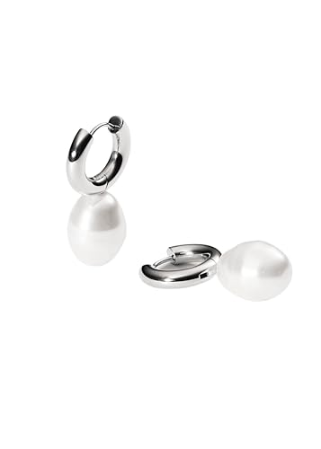 Purelei Seaside Muschelperlen Edelstahl in oder Ros Zeitlos elegante Damenohrringe schimmernden Seashell 10 mm 25 6g Silver