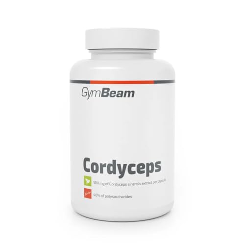 GymBeam Cordyceps Kapseln - Funktioneller Extrakt aus dem Cordyceps Sinensis-Pilz 2000 mg pro Tagesdosis mit 40% igen Polysaccharidgehalt gluten- und laktosefrei vegan 90 caps
