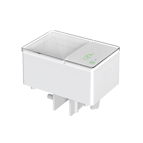 Aumotop Automatischer Fischfutterspender Intelligentes Timing Große Kapazität Fischfutterspender für Aquarien und Aquarien ABS Weiß 150 Ml Tragbarer Urlaubs-Fischfutterautomat 150 Monate