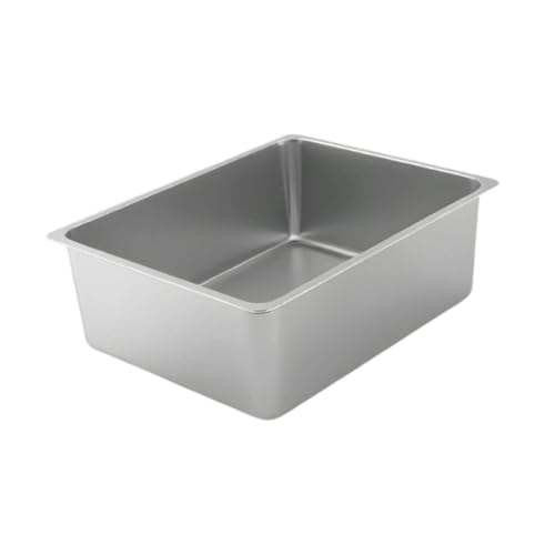 Folpus Katzenklo Edelstahl Katzentoilette Groß Oben offen ohne Deckel Katzentoiletten aus Metall Niemals Gerüche Katzentoilette für Kätzchen Kaninchen kleine Haustiere 36 27 15 cm