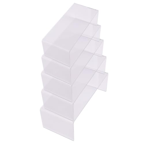 FUNNETOYU 5 Stück Teiliges Acryl Schuhhalter U förmiger Transparenter Schuhständer Großer Schuhregal Organizer für Ladentheke Auslage und Heimgebrauch Verschiedene