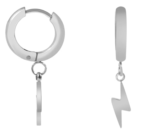 Akzent Wasserfeste Edelstahl Ohrringe Creolen in Silber für Damen 100% Wasserfest Hautverträglich